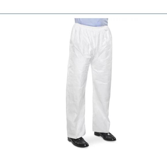 Pack of 30 - DuPont™ Tyvek® Pants, Medium, Tear-Resistant, Elastic Waist - Picture 1 of 3